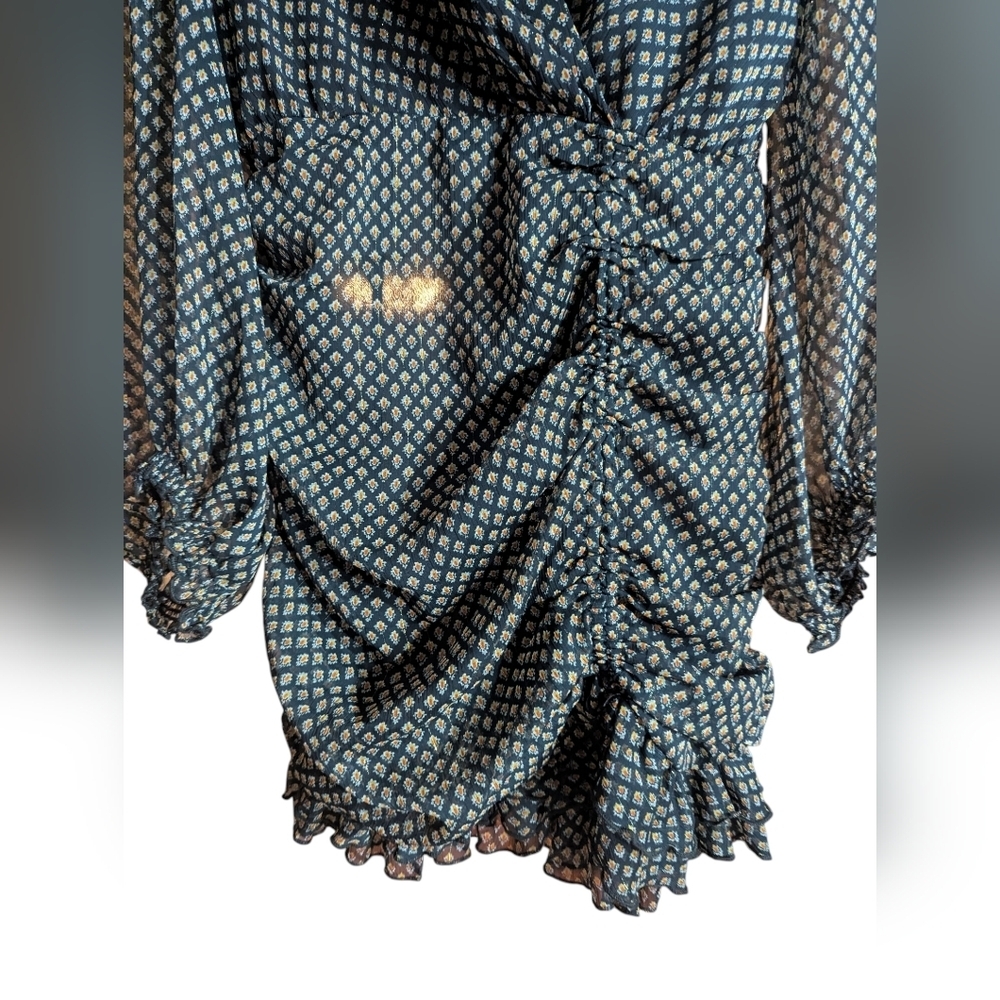 ✨ ZARA Ruched Metallic Mini Dress Date Night • Holiday Party • Wedding Guest NWT - Picture 5 of 10